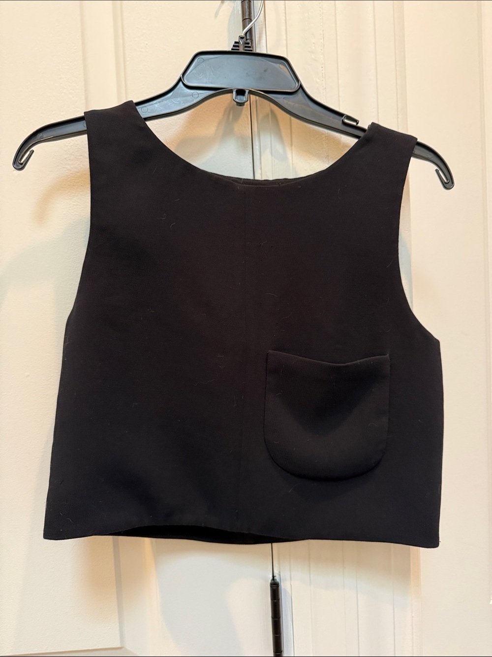 Wilfred Black Sleeveless Crop Top with Front Pocket Size XS